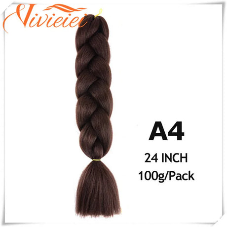 6 Pcs 24” Synthetic Braiding Hair Pink Jumbo Braids Hairstyles Purple Blue Blonde Ombre Hair Extensions For Women 100G/Pack