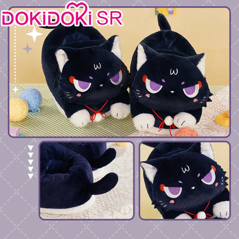 Zhongli/Hutao/Xiao/Scaramouche/Neuvillette Cosplay Shoes Game Genshin Impact DokiDoki-SR Fluffy Plush Slippers