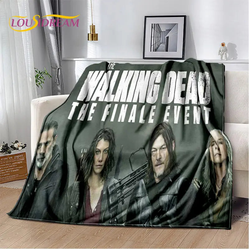 The Walking Dead Horror Soft Plush Blanket,Flannel Blanket Throw Blanket for Living Room Bedroom Bed Sofa Picnic Cover Bettdecke