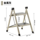 Fashion Home High Stools Kitchen Multifunctional Ladder Chair Anti-skid Pedal Folding Ladder Safety Load-bearing 2 Step Ladder