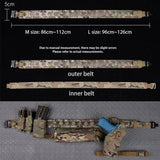 Tactical Bison Belt 2 Layers Battle Waistbelt Quick Detach Metal Buckle MOLLE Waistband Outdoor Hunting Airsoft Gear Ferro Style