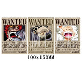 Anime ONE PIECE Luffy Wanted warrant 3D Stickers Moving Motion Stickers Waterproof Decals for Car Tablet Computer Stickers