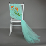 50pcs Soft Yarn Chair Sashes Chair Bows Wedding Decoration for Chair Cover Party Event Banquet Decors 80cm x200cm Chair Band