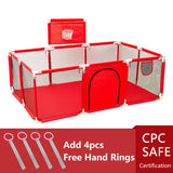 IMBABY Baby Playpens Indoor Baby Playground Safety Barriers Playpen for Children Large Children's Park Balls Basketball Fence