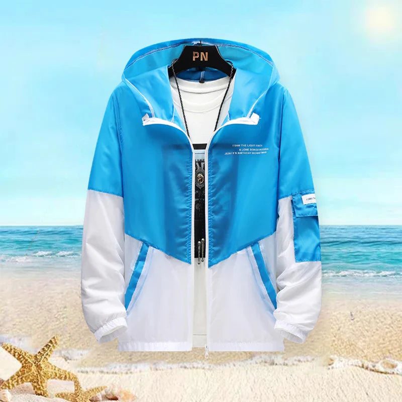 Men Summer Ultralight Jacket Thin Sunscreen Casual Zip-Up Coat Breathable Quick Dry Jackets Sports Male Stand Collar Skin Coats