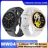 New MW04 fashion smart watch screen 360*360 resolution blood oxygen heart rate sleep monitoring Bluetooth call waterproof