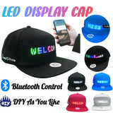 Unisex Baseball Cap USB Rechargeable Bluetooth APP Programmable LED Scrolling Message Display Board Hip Hop Street Snapback Hat