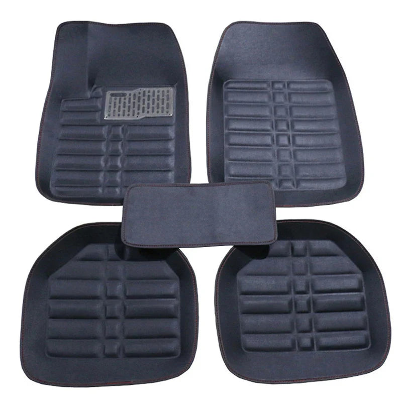 5pcs Auto Floor Mats Foot Rugs Carpets Car Styling For Duster Premium Full Set Carpet Floor Mat Leather Car Accessories