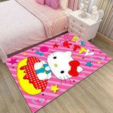 Keeppley Kitty Animation Derivatives Crystal Velvet Mat Home Floor Decoration Living Room Anti-Skid Carpets