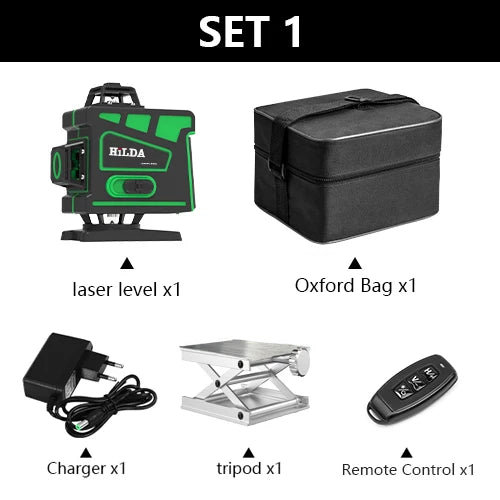 Laser Level 12/16 lines green line 3D/4D Self-Leveling 360 Horizontal And Vertical Powerful Laser level green Beam laser level