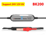 KONNWEI Battery Tester BK200 Car Charger 12V 24V 6V Inspection Tools BK100 Motorcycle Automotive Battery Analyzer PK KW650 KW510