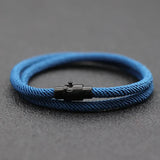 New Minimalist Men Rope Bracelet Double Layer Survival Braclet Homme Accessories Boyfriend Gift Magnet Buckle Pulsera Hombre