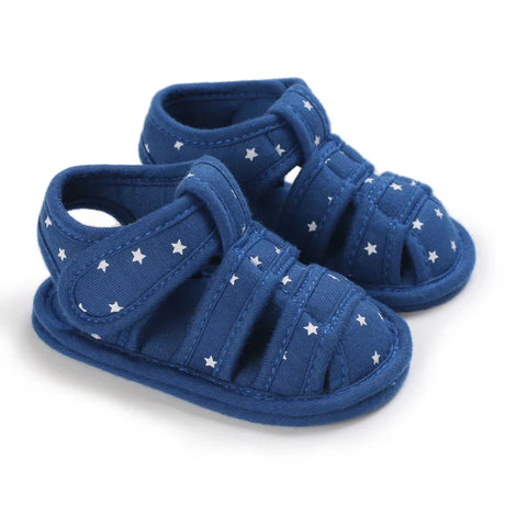 2023Brand NEW 0-18Months Kids Newborn Baby Boys Fashion Summer Soft Crib Shoes First Walker Anti Slip Sandals Shoes Soft Sole