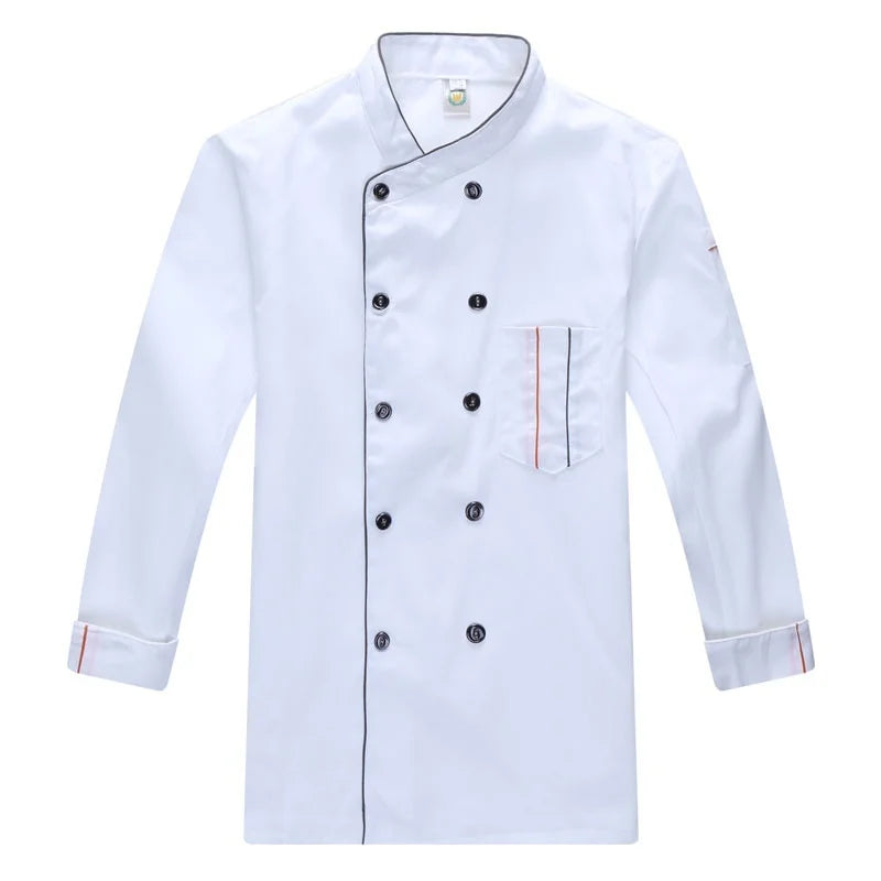 Chef Jacket Short  Sleeve  Cook Coat Barista Baker Work Uniform Waiter Restaurant Hotel Clothes