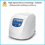 IKEME Laboratory Pcr Centrifuge High-Speed Plasma Microcentrifuge D3024 Digital for 0.2/0.5/1.5/2/5ml Centrifuge Tube 15000rpm