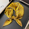 100% Natural Real Silk Scarf Women New Print Neck Hairband Square Shawl Neckerchief Female Hijab Poncho Bandana Headband 2023