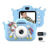 Children's Camera Unicorn Cartoon Digital Camera Animal Toy Take Pictures And Videos Play Games 48MP Children Mini Camera Gift