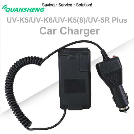 UV-K6 Car Charger Battery Eliminator DC12V-24V Input Voltage Radio QuanSheng UVK5 UV-K5(8) UV-5RPlus Walkie Talkie Accessories