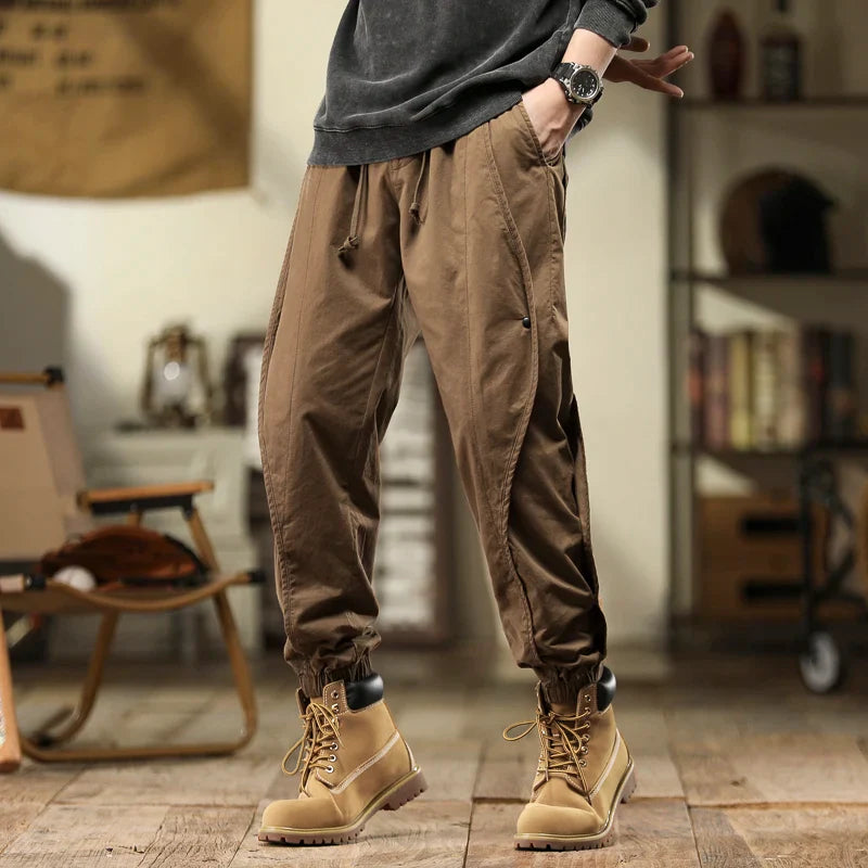 2023 Autumn Winter Cargo Pants Men Retro Loose Casual Pants Men Military Tactic Outdoors Jogging Pants Fashion Sweatpants