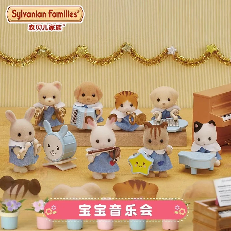 4cm Sylvanian Families Baby Band Series Mini Figure Random Blind Box Mystery Box Surprise 5325 5382 5699 5465 Pvc Kids Toys