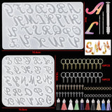 Alphabet Resin Molds Kit Backward Letter Number Silicone Casting Molds Resin Epoxy Molds For Keychain Making Pendant Jewelry DIY