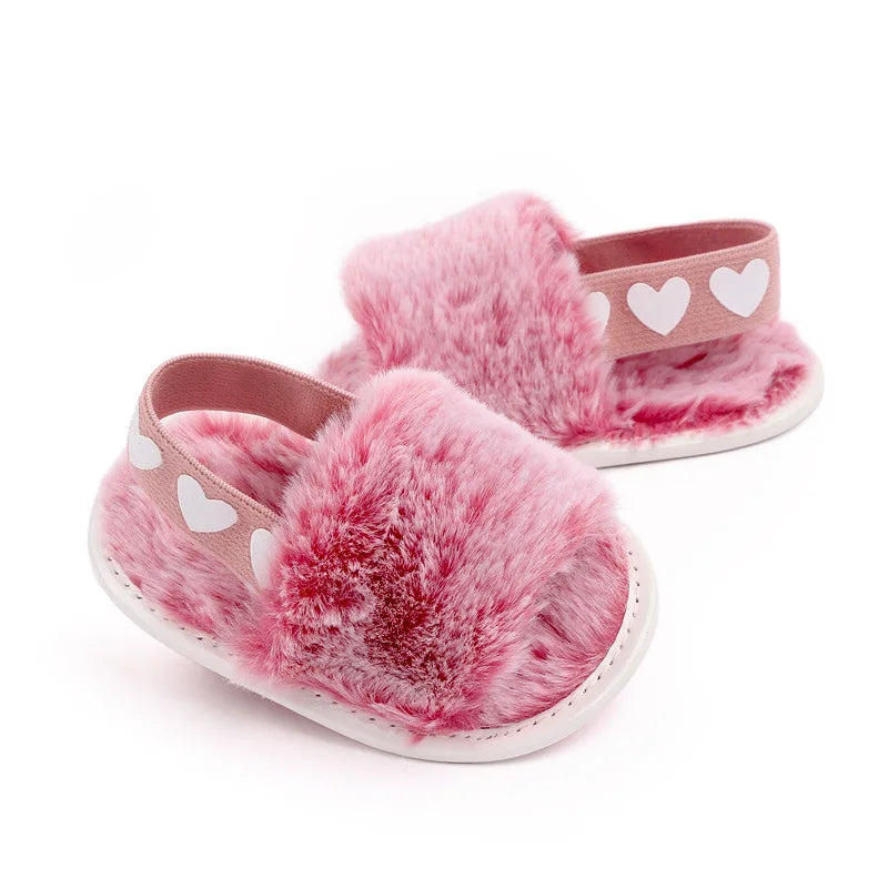 Fashion Faux Fur Baby Shoes For Newborn Spring Winter Cute Infant Toddler Baby Boys Girls Shoes