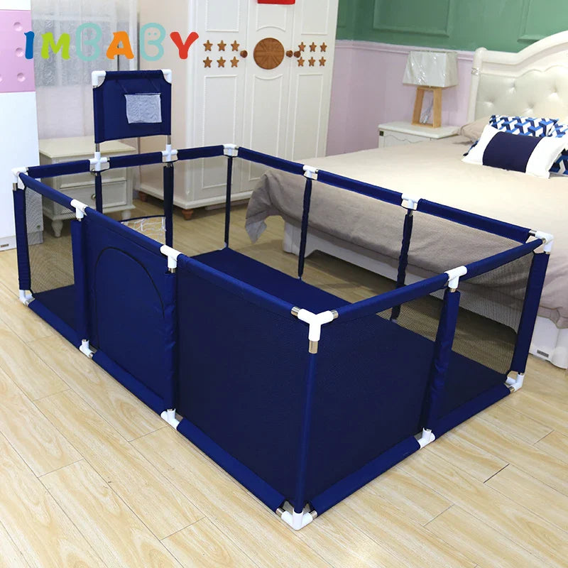 IMBABY Baby Playground Home Baby Playpen Football Basketball Playpen for Children Large Baby Safety Fence Balls for Dry Pool