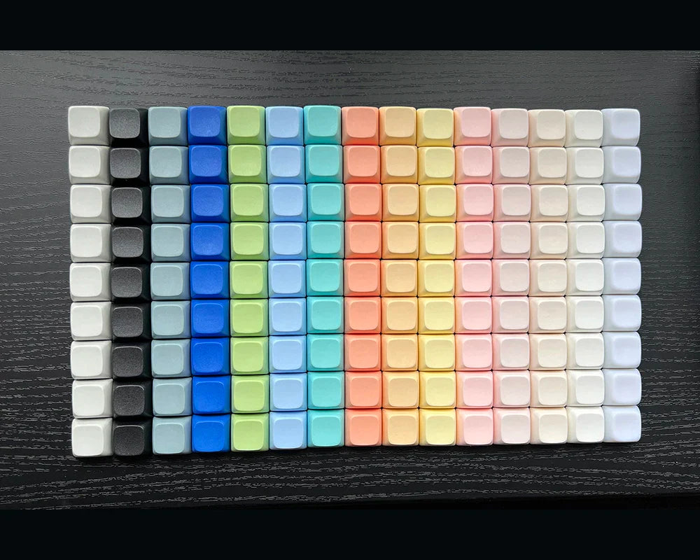 XDA 1u Keycaps Blank Thick PBT Material for Gateron Kailh Cherry MX Switches of Mechanical Keyboards DIY