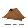 2018 FLAME'S CREED LanShan 2 Person Oudoor Ultralight Camping Tent 3 Season Professional 15D Silnylon Rodless Tent