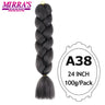 Jumbo Braiding Hair Extensions 24inch Ombre Hair For Braids 5Pcs Box Braid Yaki Texture Synthetic Fiber Fake Hair Mirra’s Mirror