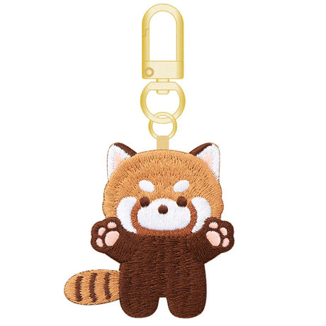 Cute cartoon red panda plush toy pendant little raccoon doll keychain doll playground doll