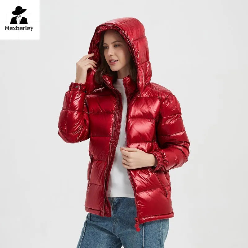 2023 Winter Men's Down Jacket Light Luxury Thick Men's And Women's White Duck Down Jacket Brand Warm Short Hooded Coat Ski Suit