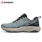 Baasploa Men Hiking Shoes Comfort Wear Resistant Outdoor Shoes Men Breathable Mesh Casual Sneakers Climbing Non-Slip Lace Up