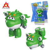 Super Wings S6 Tino 2 inches Mini Transforming Anime Deformation Plane Robot Action Figures Transformation Kids Toys Gifts