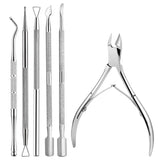 Stainless Steel Nail Art Cutter Scissor Cuticle Clipper Pusher Dead Skin Remover Kit Manicure Pedicure Tools Nails Set