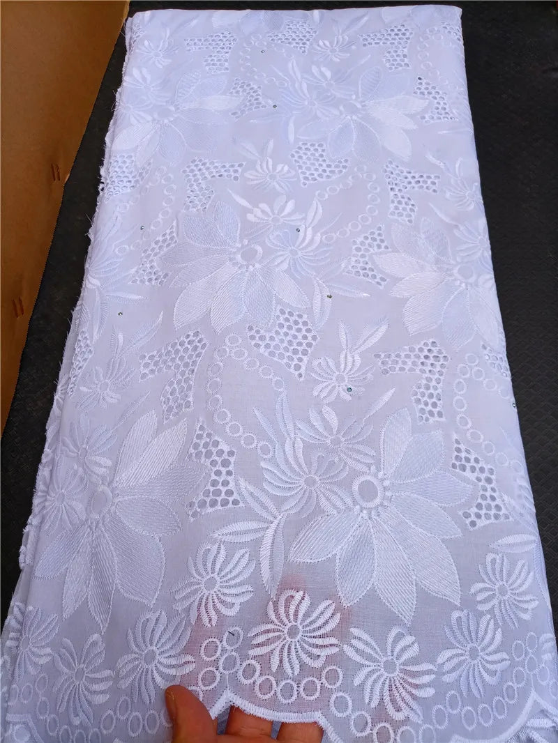 white lace fabric 5 yards nigerian lace fabric tissu dentelle african corde lace guipure lace high quality