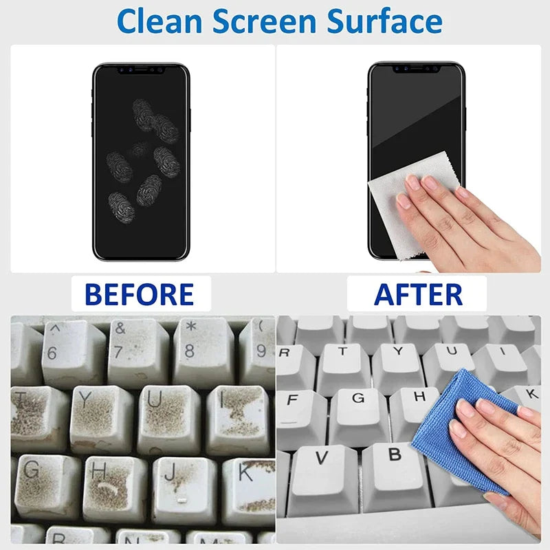 12 In 1 Keyboard Cleaning Kit Pc Phone Cleaning Kit Keyboard Cleaner, Keycap Puller Earbud Cleaning Brush Set