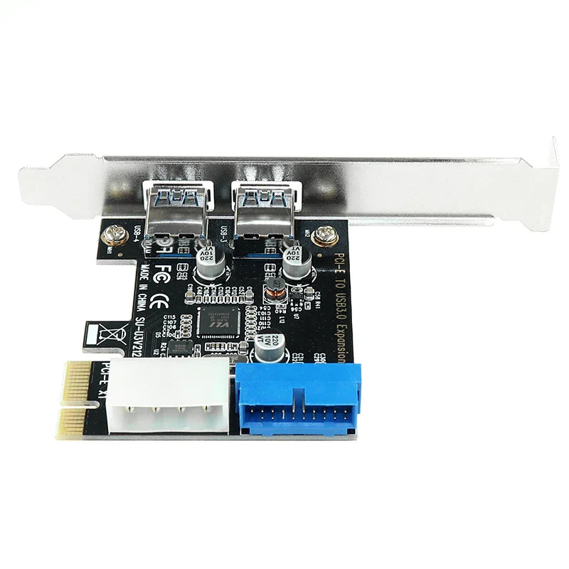 USB 3.0 Pci-e Adapter 2 Port Usb To Pcie Front Panel 20pin 20 Pin USB3.0 Hub PCI Express Controller Card Adapter