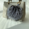 Big Size 15cm Real Fox Fur Ball Keychain Natural Raccon Fur Tassels Leather Strap Key Chain Ring Pendant For Women Charm f278