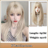 AS  Cosplay Wig With Bangs Synthetic Straight Hair 24 Inch Long Heat-Resistant Pink Wig For Women