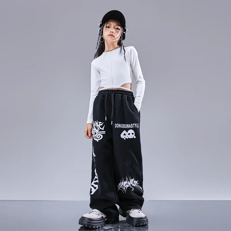 Hip Hop Clothing Girls Baseball Jacket Boys Streetwear Coat Street Dance Pants Kids Stage Costumes Children Jazz Clothes Sets