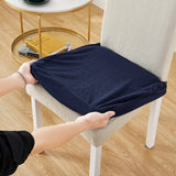 Jacquard Chair Cushion Cover for Elastic Chair Slipcovers for Dining Room Chair Protector Chair Seat Cover for Home Chair Covers