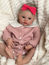 NPK 19inch  Meadow Reborn Baby Doll Newborn Baby Size Real Picture Handmade 3D Skin Painted Hair Visible Veins