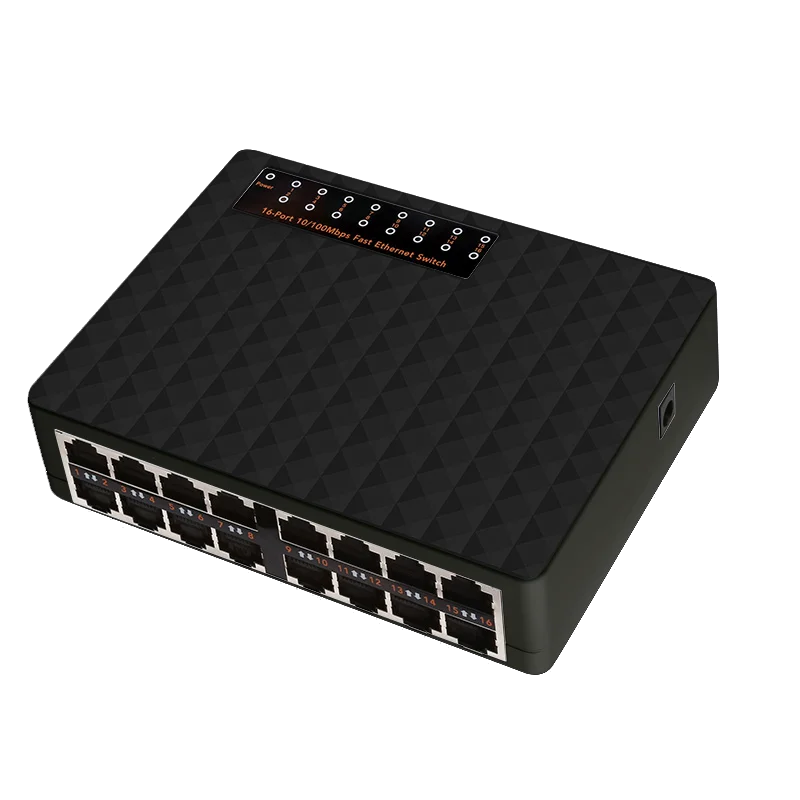 16 Port Network Switch Fast Ethernet Smart Switcher High Performance RJ45 Hub Internet Splitter