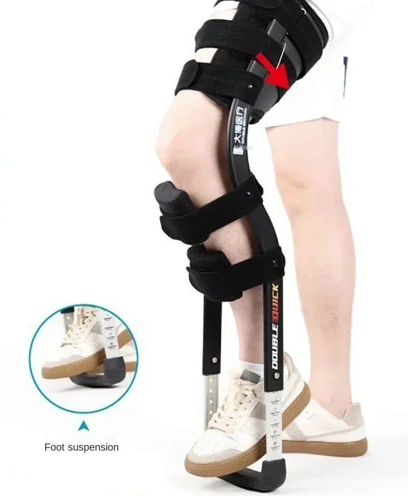 Crutch Support Free Rehabilitation Mobility Aids Knee Walker Single-Leg Telescoping Assisted Walking Training Stick Hands Free