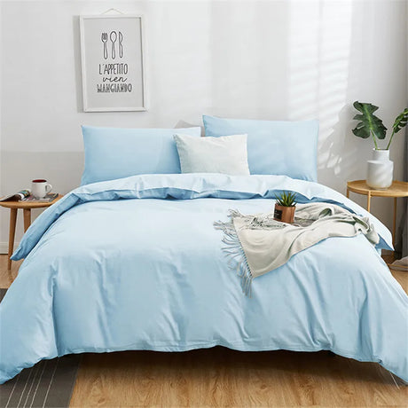 Solid Color Thickening Bedding Set Double Sheet Soft 3/4pcs Bed Sheet Set Duvet Cover Queen King Size Comforter Sets For Home