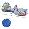 3 in 1 Portable Rocket Children's Tent Toys Camping Tent Kids Ball Pool  for Children Play House Crawling Tunnel Pop-up Tent