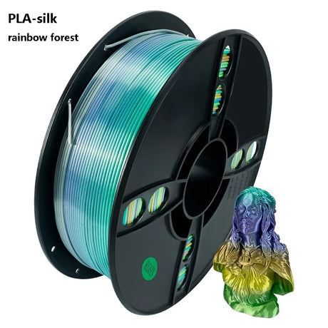 Tricolor 3D Printer Filament Silk PLA 3 Color for 3D Printing Plastic Materials 1.75mm 1KG Rainbow Spool No Bubble Multicolor