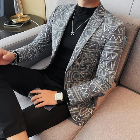 High Quality Fashion All Fashion Casual Solid Color Handsome Smart Casual  Four Seasons  Blazers  Polyester  Single Breasted