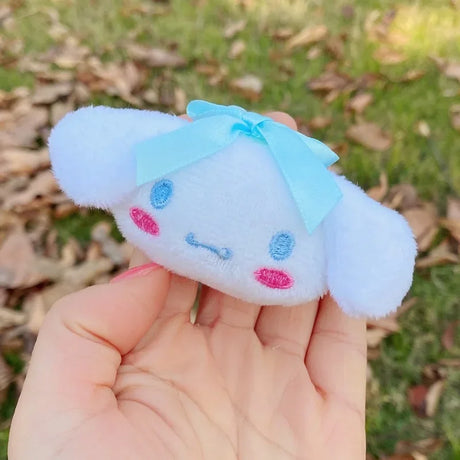 Kawaii Lolita Hairpin Cinnamoroll Sanrio Plush Cartoon Cute Hair Tie Bow Headwear Rubber Band Girls Jk Hair Ring Head Rope